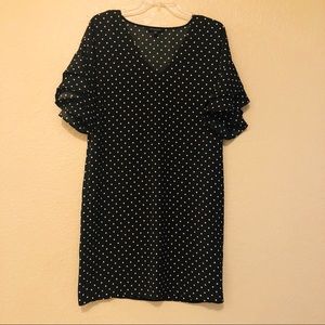 Banana Republic White/Black Polkadot Dress